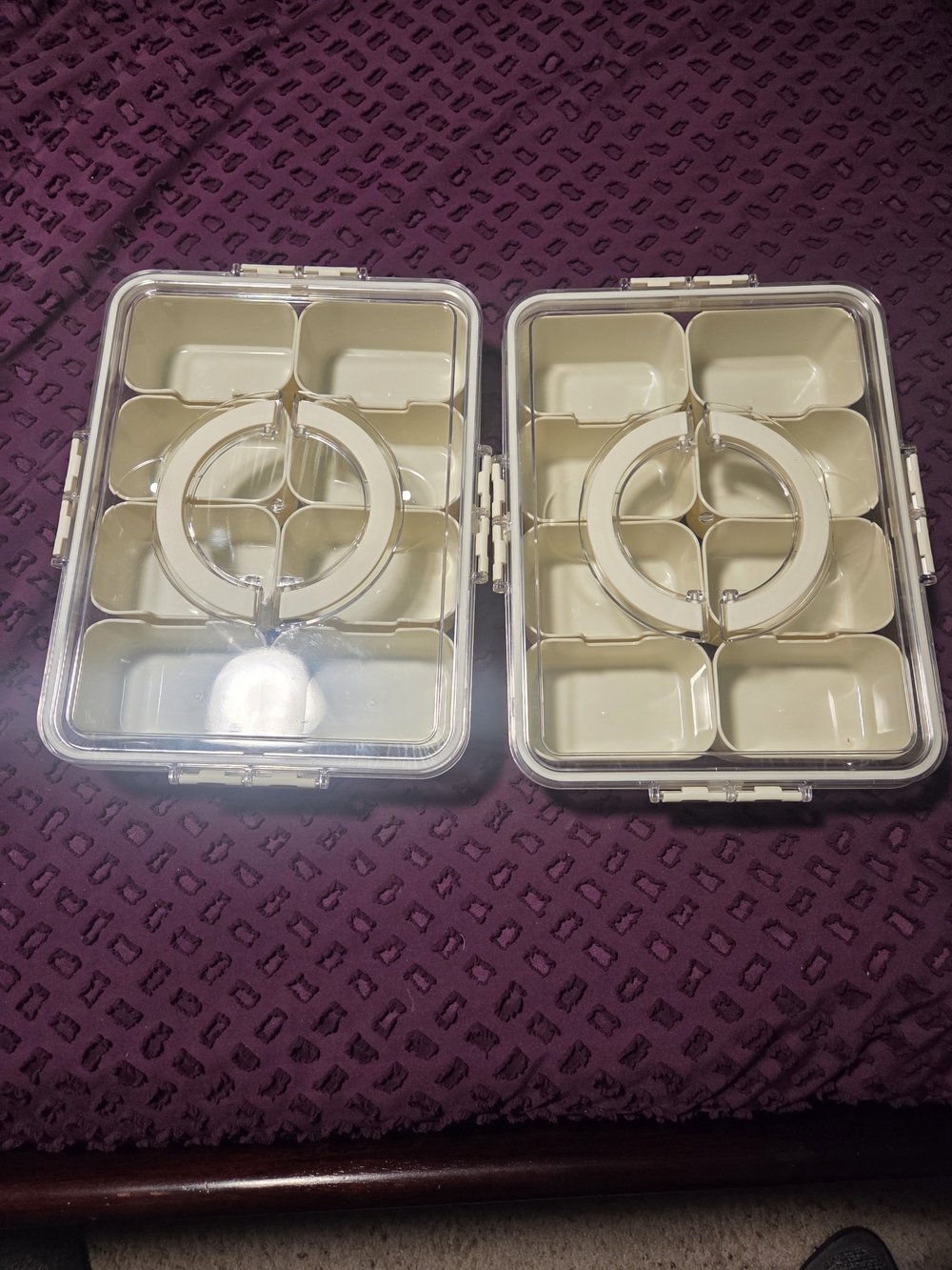 Serving Tray Container Snack Tray Platter 12 Divided Compartments Portable